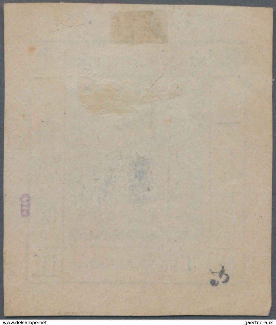 China - Shanghai: 1866, Large Dragon, Non-seriffed, 1 Cand. Blue On Pelure Paper, Liv. Pr. 63, Very - Sonstige & Ohne Zuordnung