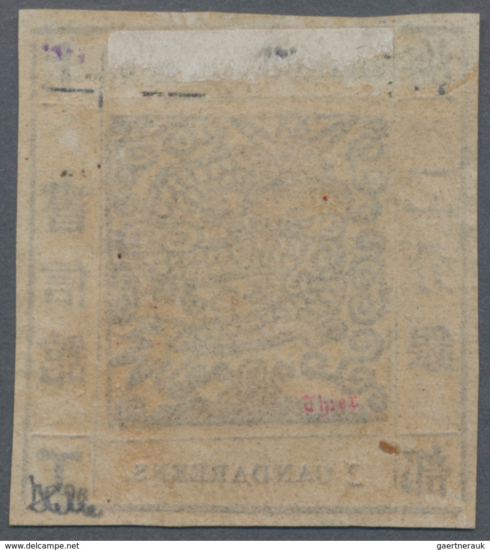 China - Shanghai: 1865, Large Dragon, "Candareens" In The Plural, Non-seriffed Digits, 2 Er Black On - Sonstige & Ohne Zuordnung