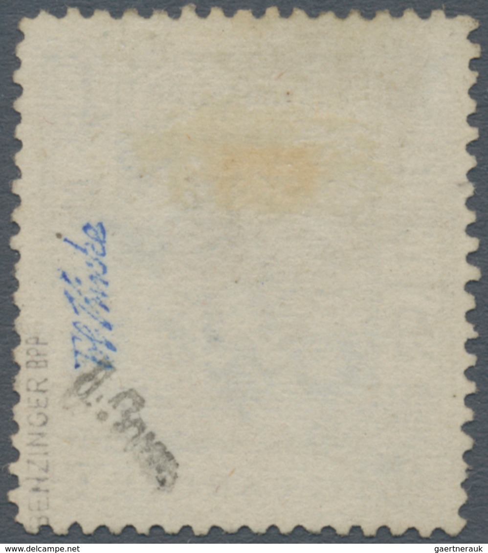 China - Shanghai: 1873/77, 1 Cand. In Blue On 12 Cand. Greyish Brown, Unused No Gum, Signed V. Vinck - Other & Unclassified