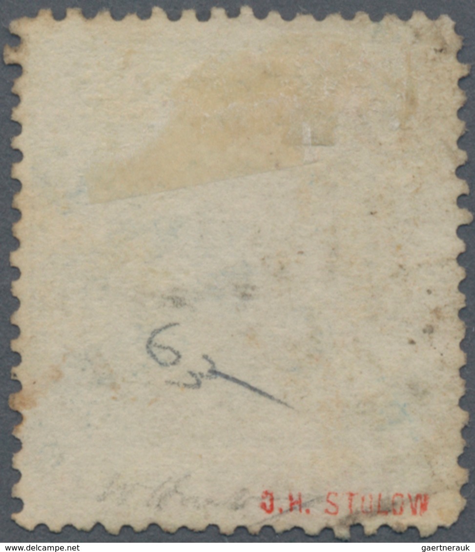 China - Shanghai: 1873, First Candareen Provisional Small Dragon 1 Cand. Blue On 12 Cand. Greyish Br - Sonstige & Ohne Zuordnung