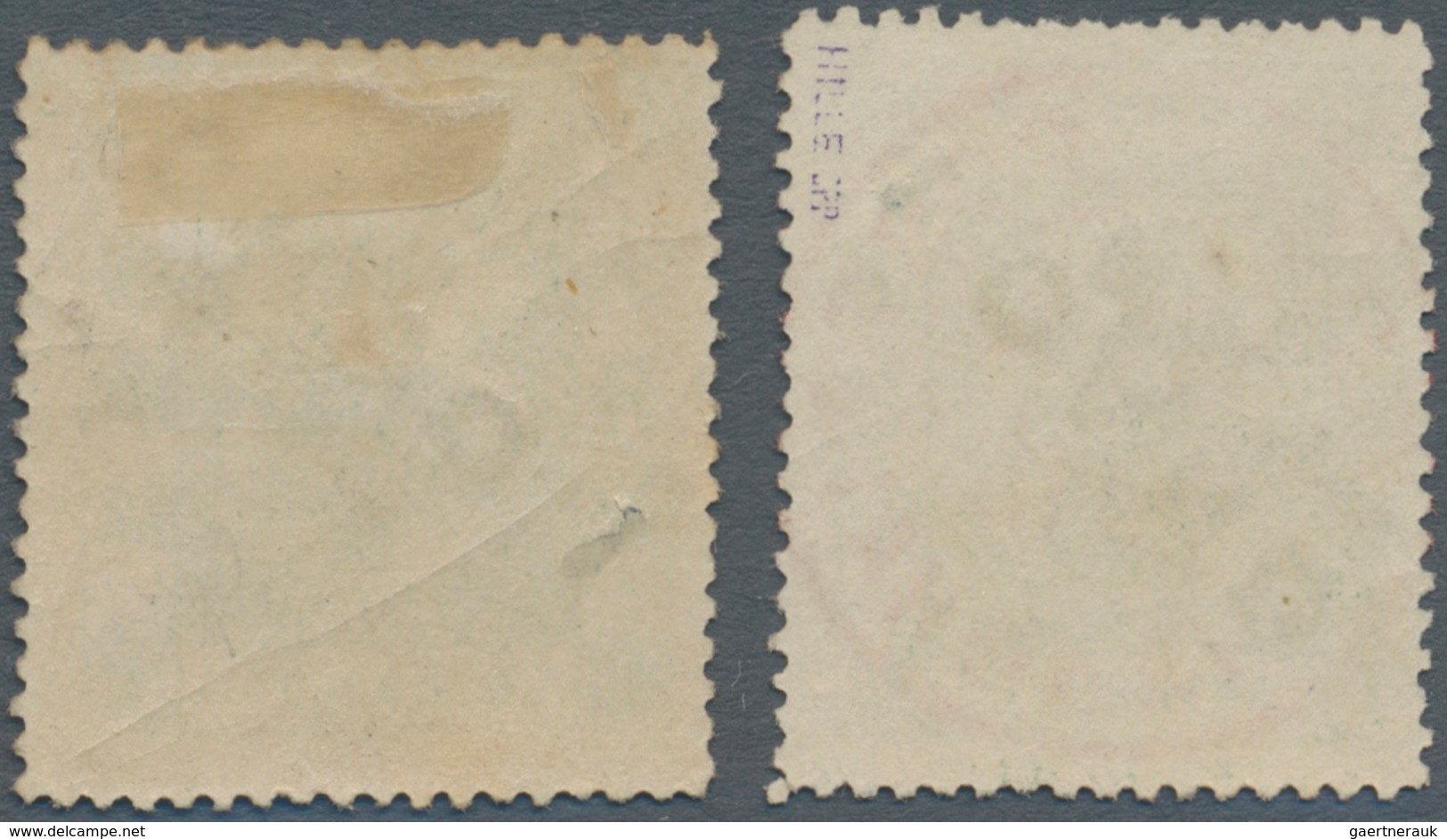 China - Shanghai: 1873, First Candareen Provisional Small Dragon 1 Cand. Blue On 6 Cand. Green, Clea - Sonstige & Ohne Zuordnung