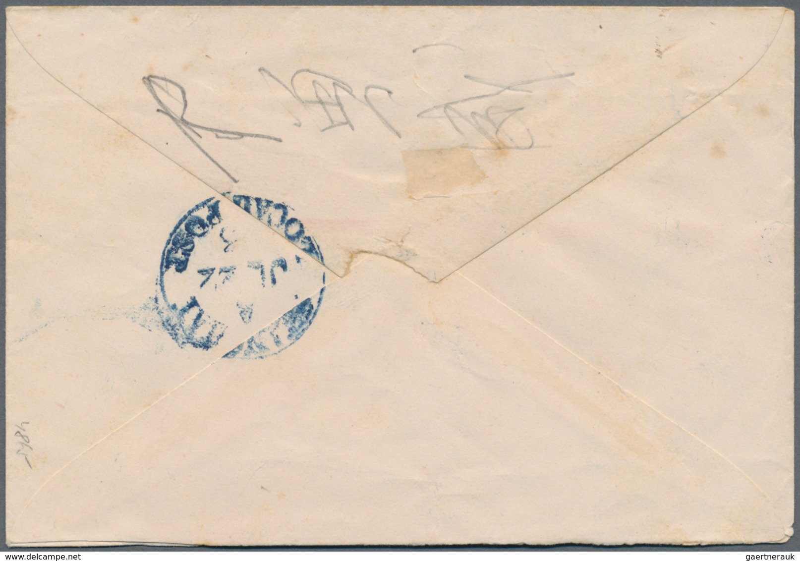 China - Shanghai: 1893. Postal Stationery Envelope Headed 'Postage Paid 1 Cent' Cancelled By 'Shangh - Sonstige & Ohne Zuordnung