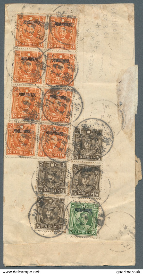 China - Provinzausgaben - Szechuan (1933/34): SZECHWAN: 1933. Registered Air Mail Envelope Addressed - Sichuan 1933-34