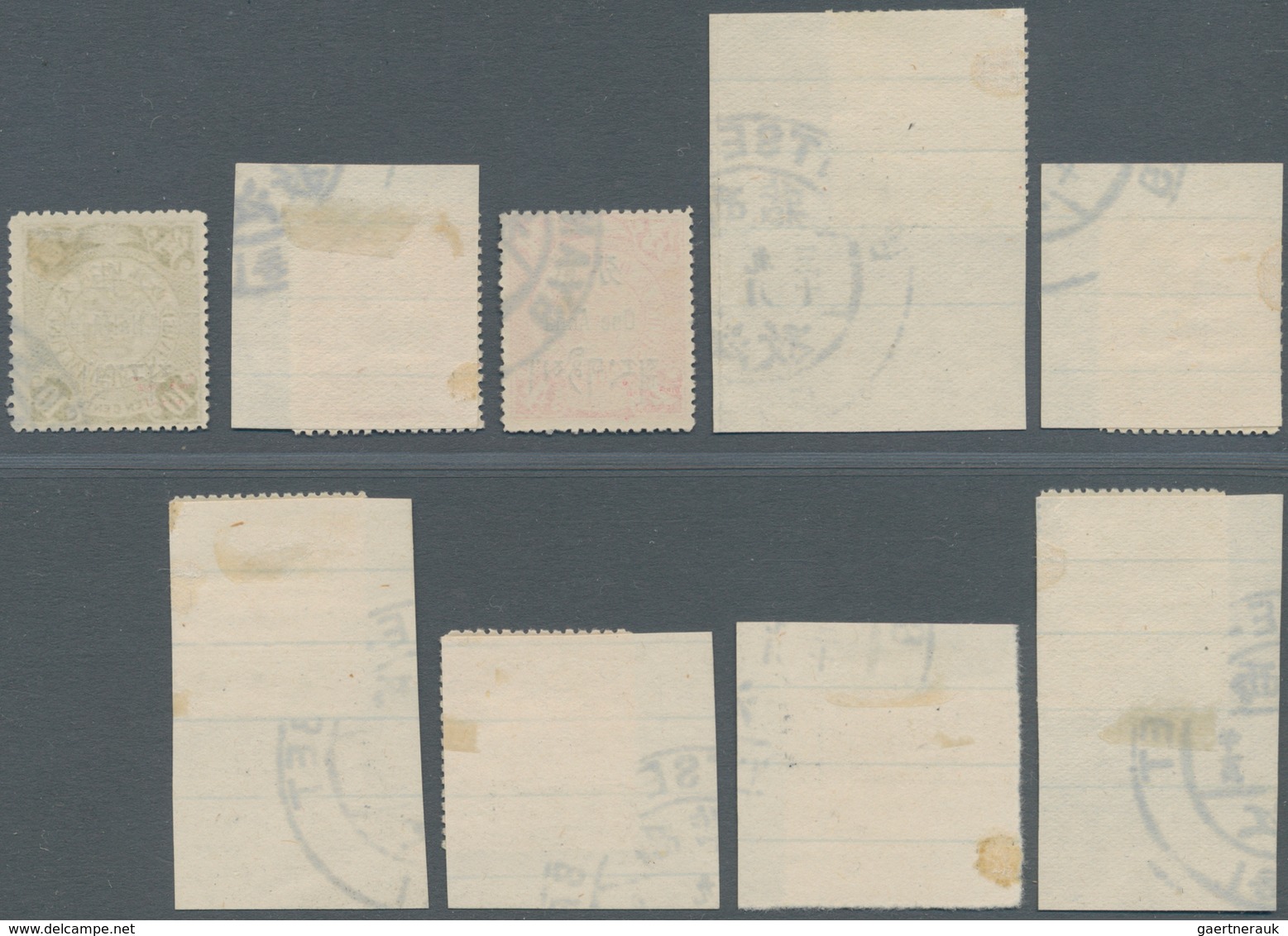 China - Provinzausgaben - Chinesische Post In Tibet (1911): 1911, Set 3 P./1 C. To 2 R./$2 Tied "GYA - Xinjiang 1915-49