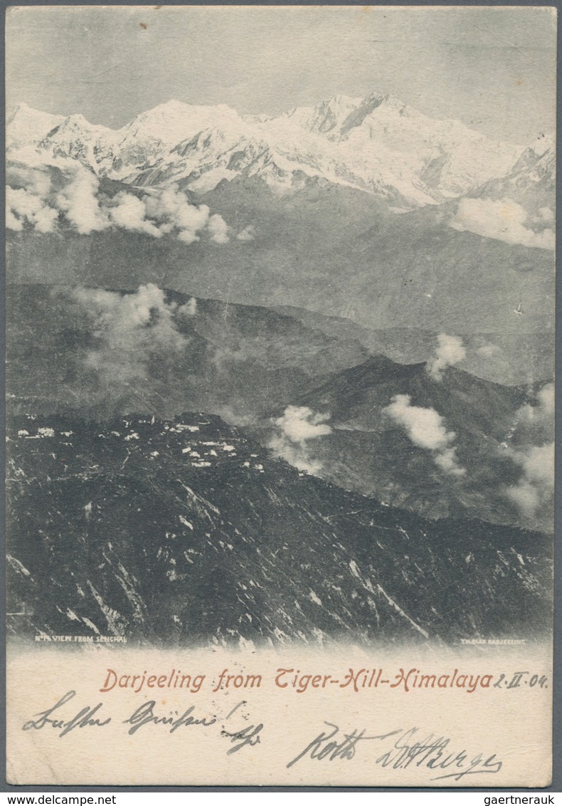 China - Incoming Mail: 1904, India, KEVII 1d Tied "DARJEELING 3 FE 04" To Ppc "Darjeeling From Tiger - Sonstige & Ohne Zuordnung