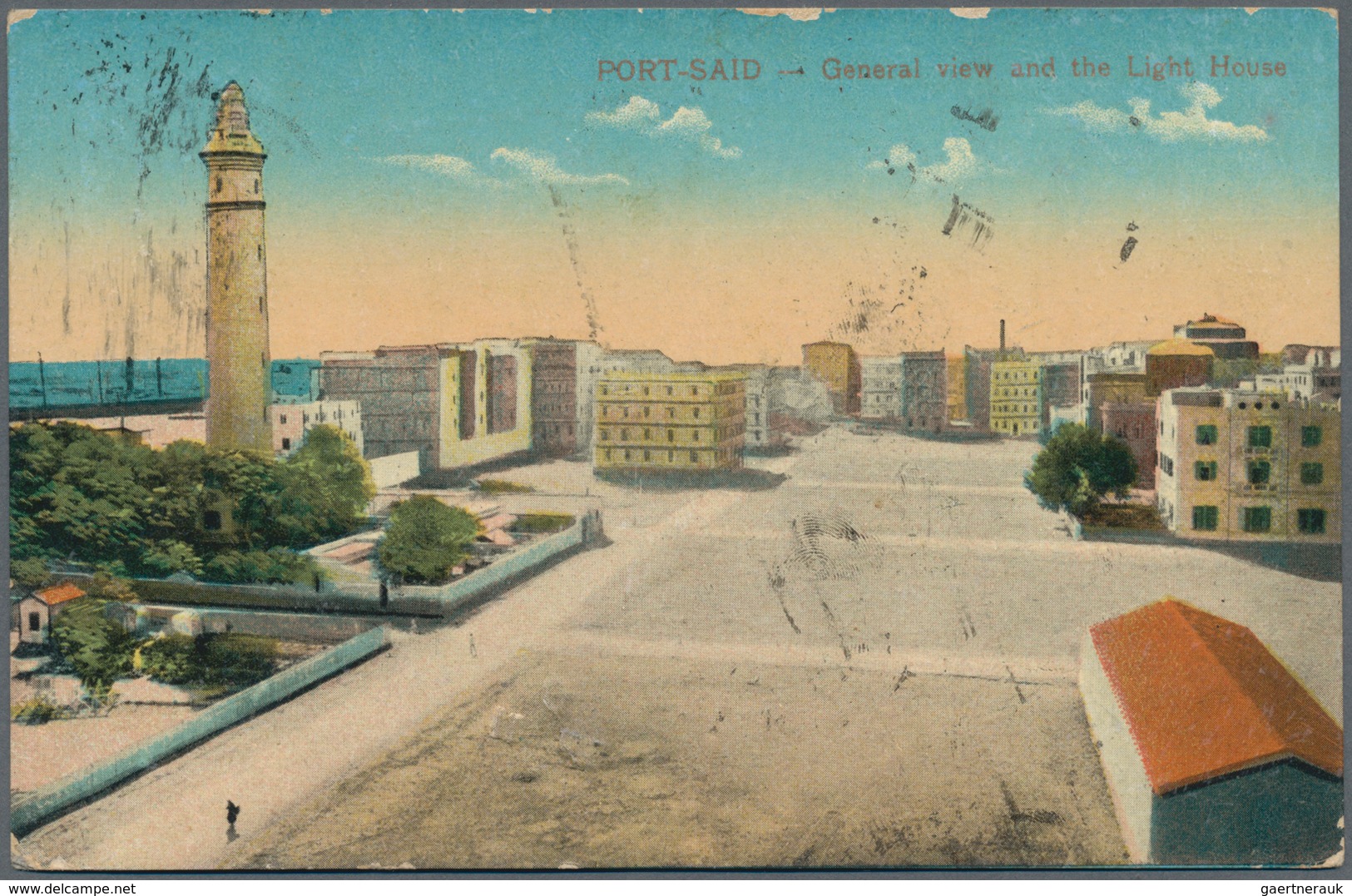 China - Incoming Mail: 1920. Picture Post Card Of 'The Light House, Port Said' Written From The 'Sue - Other & Unclassified