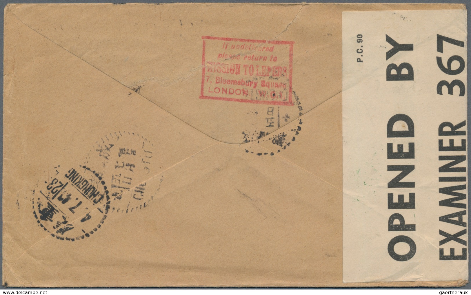 China - Incoming Mail: 1941. Air Mail Envelope Addressed To Szechwan, West China Bearing Great Brita - Sonstige & Ohne Zuordnung