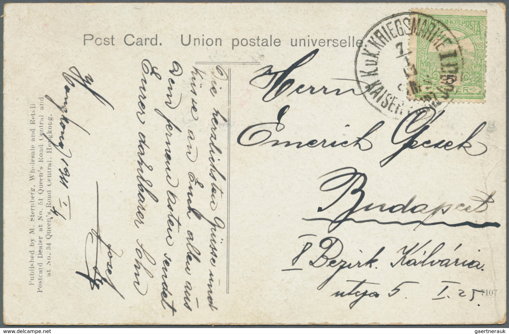 China - Fremde Postanstalten / Foreign Offices: Austria-Hungary, 1904/11, Navy, Single Circle Types: - Other & Unclassified