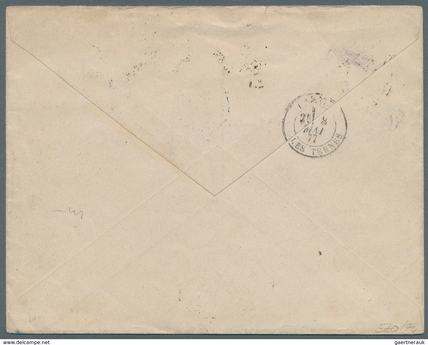 China - Fremde Postanstalten / Foreign Offices: French Offices, 1877. Envelope Addressed To France B - Other & Unclassified