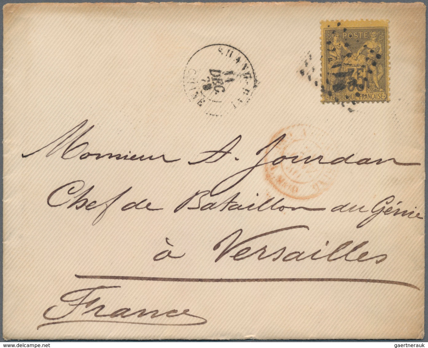 China - Fremde Postanstalten / Foreign Offices: 1879, French Offices. Envelope With Letter Written F - Sonstige & Ohne Zuordnung