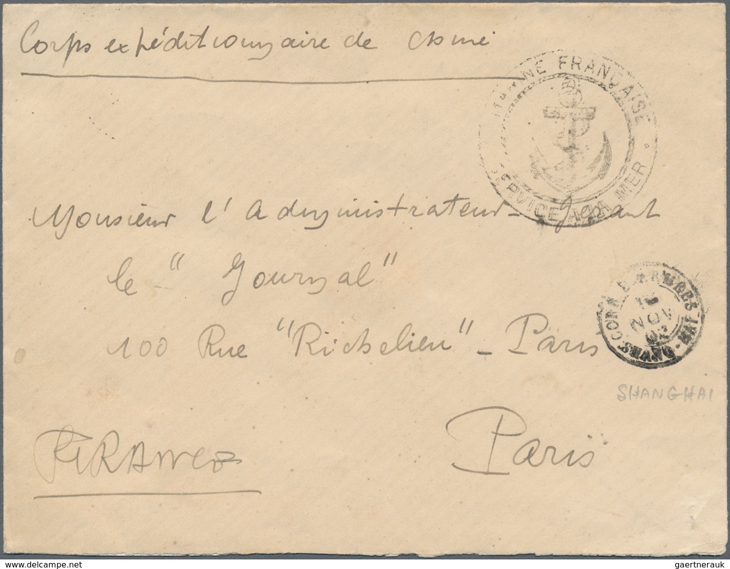 China - Fremde Postanstalten / Foreign Offices: France, 1902/07, Three Covers From Shanghai: Ovpt. 2 - Other & Unclassified