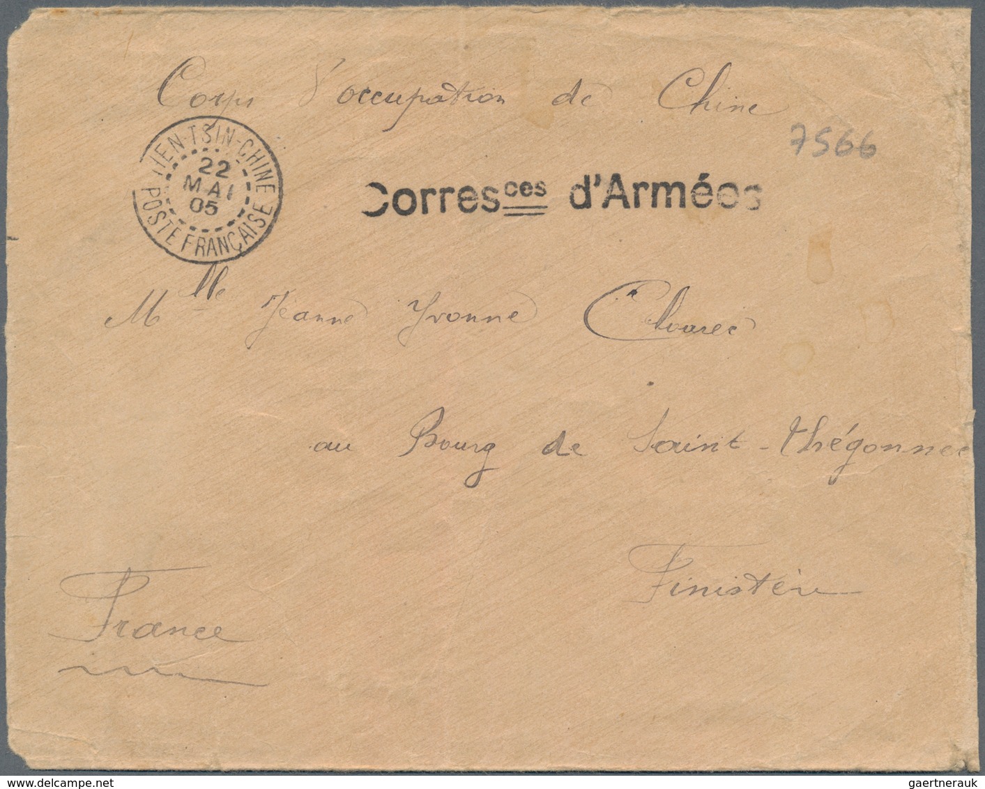 China - Fremde Postanstalten / Foreign Offices: 1904/05, Tientsin: covers (5) endorsed "Corps d'occu