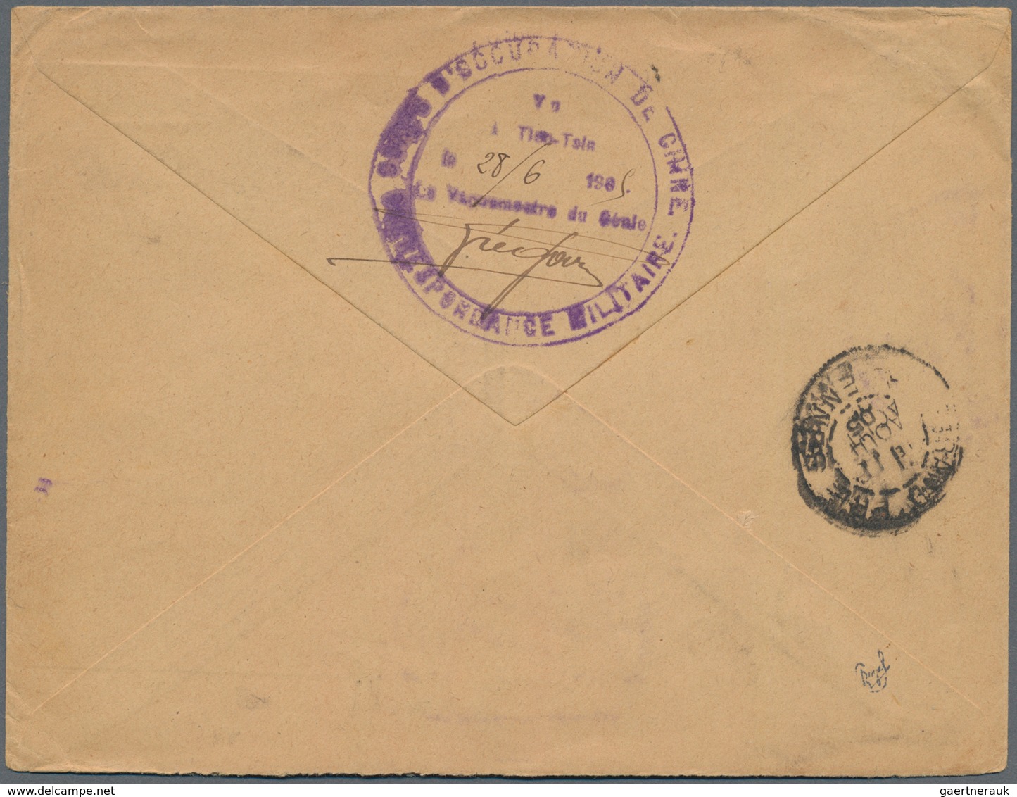 China - Fremde Postanstalten / Foreign Offices: 1905, French Offices. Military Mail Envelope Endorse - Sonstige & Ohne Zuordnung