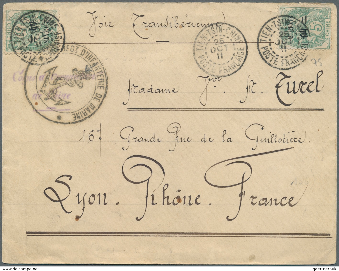 China - Fremde Postanstalten / Foreign Offices: French Offices, 1911. Envelope Addressed To France B - Sonstige & Ohne Zuordnung