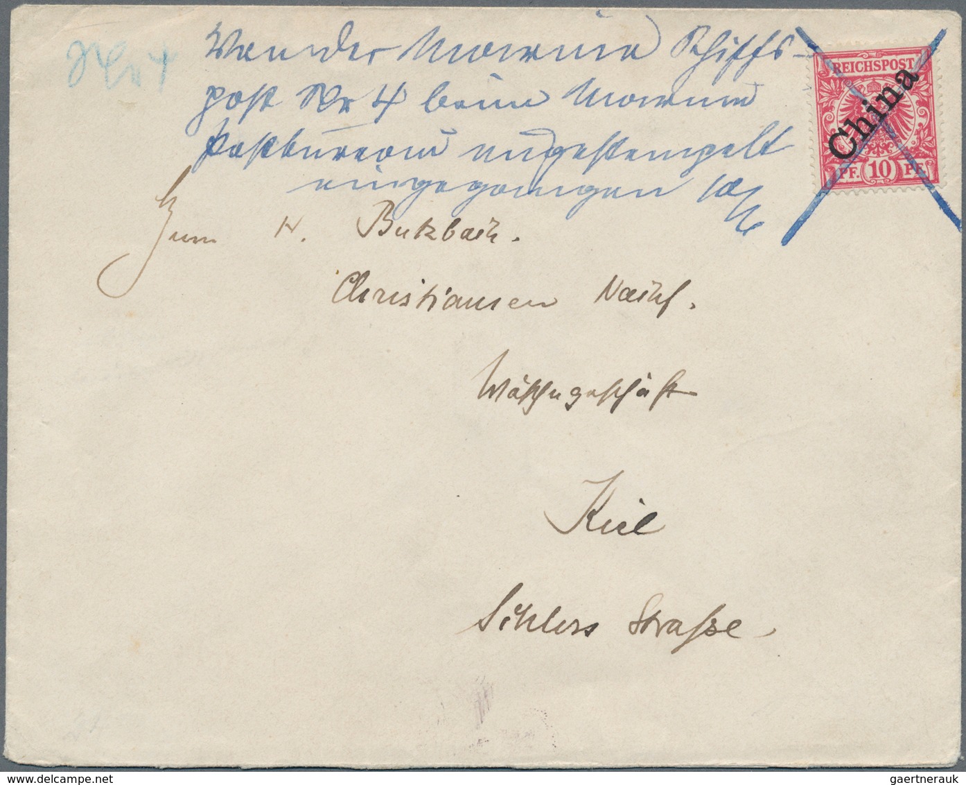 China - Fremde Postanstalten / Foreign Offices: German Offices, 1900, Crown And Eagle 10 Pf. Posted - Other & Unclassified