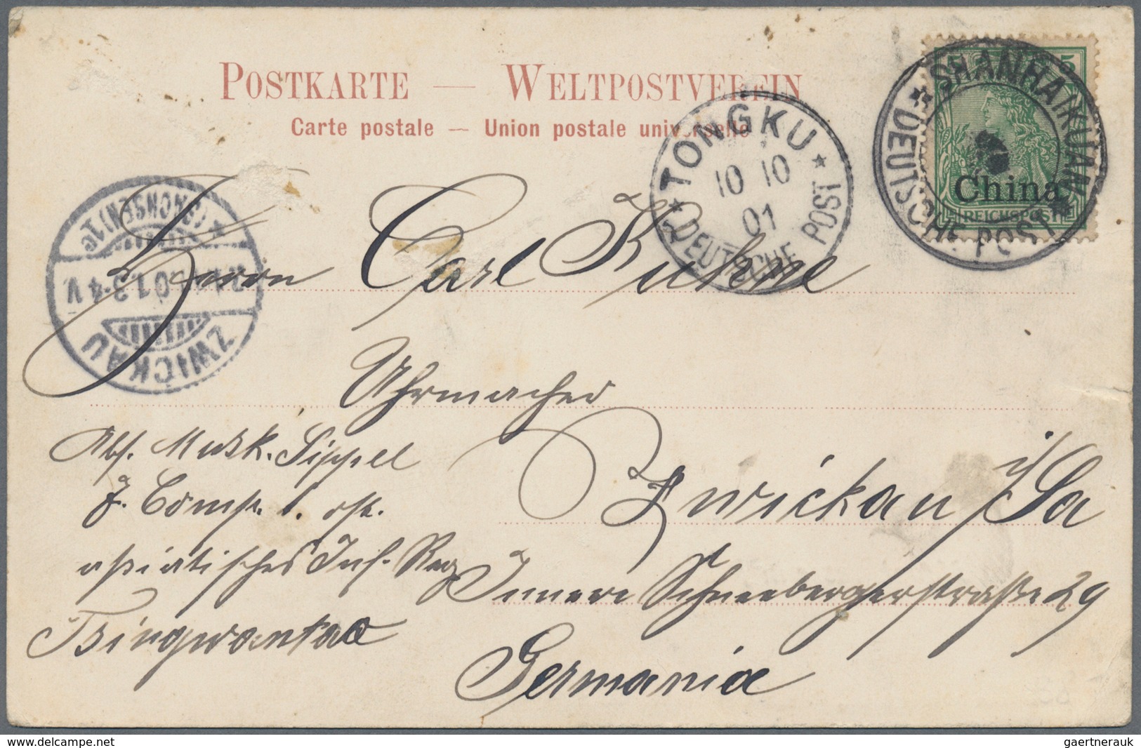 China - Fremde Postanstalten / Foreign Offices: German Offices, 1901. Picture Post Card Of 'Streets - Sonstige & Ohne Zuordnung