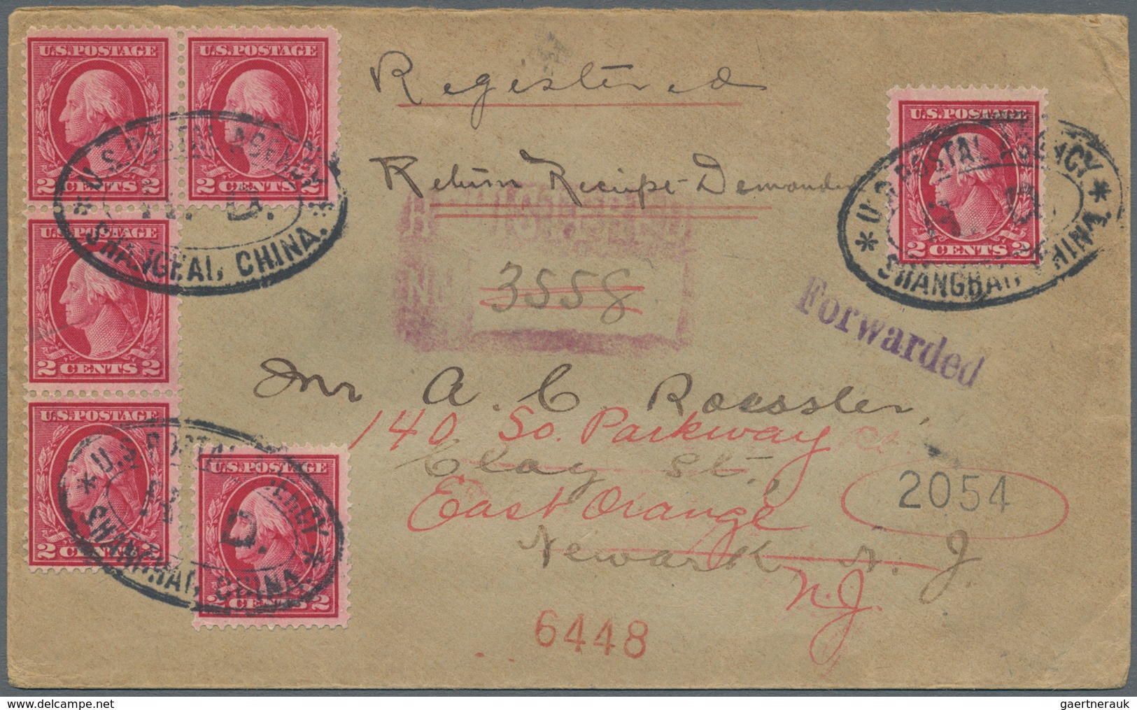 China - Fremde Postanstalten / Foreign Offices: USA, 1914, 2 C. (6 Inc. Unit-4) Tied Oval "U.S. POST - Other & Unclassified