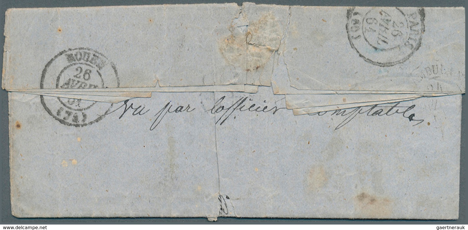 China - Besonderheiten: 1860 (FRENCH EXPEDITIONARY FORCES). Envelope Written From Tien-Tsin Dated '2 - Sonstige & Ohne Zuordnung