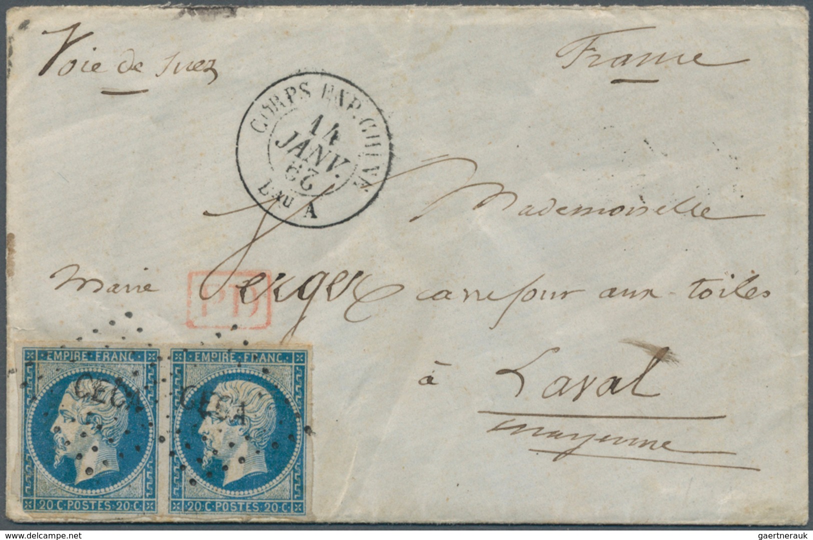 China - Besonderheiten: 1862 - French Expeditionary Forces. Envelope With Contents Written From 'Lie - Sonstige & Ohne Zuordnung