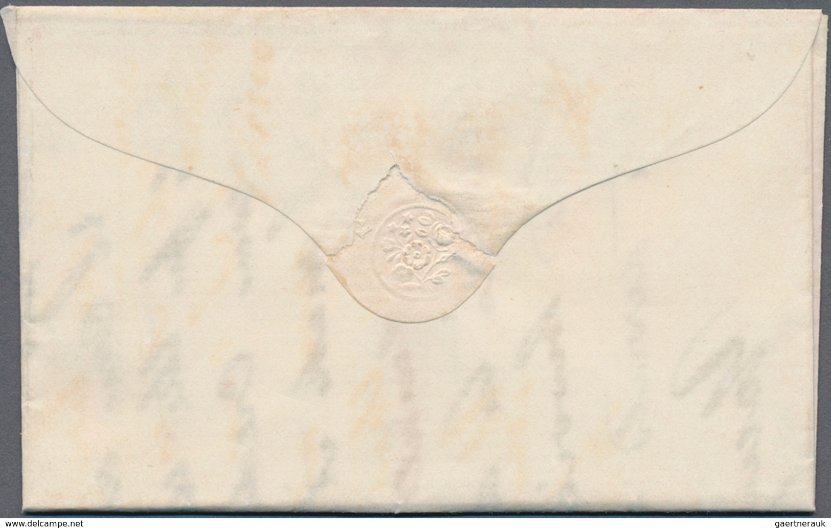 China - Besonderheiten: 1857, Stamp-less Folded Envelope Written From Shanghai Dated '24th Sept. 57' - Sonstige & Ohne Zuordnung