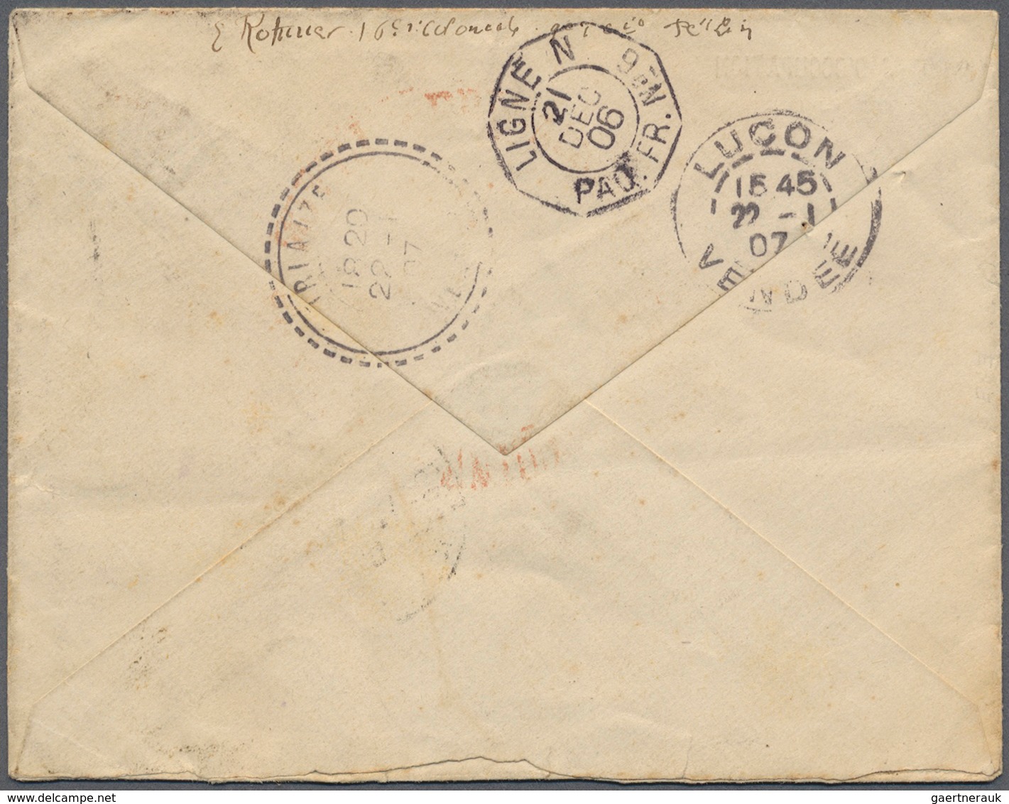 China - Besonderheiten: 1906. Military Envelope Headed 'Corps D'Occupation/de Chine' Addressed To Fr - Sonstige & Ohne Zuordnung