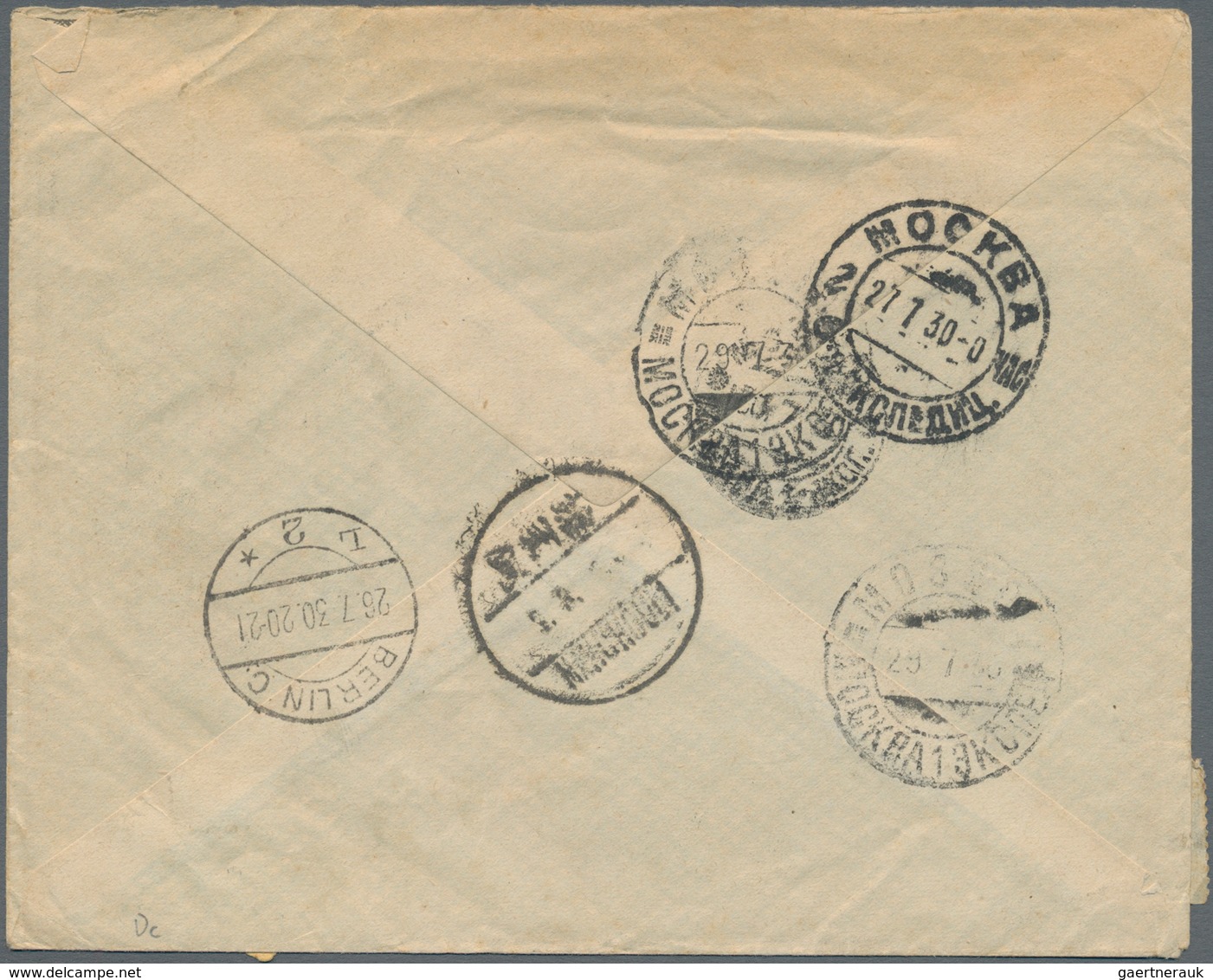 China - Besonderheiten: 1930, "MANCHOULI 5.8.30", Transit On Airmail Cover Germany Via Siberia-Manch - Other & Unclassified