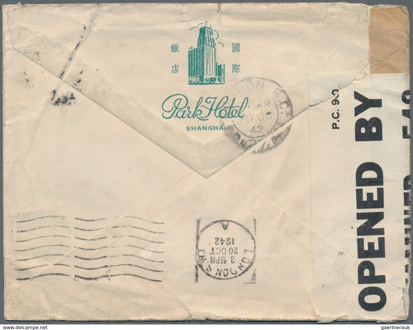 China - Besonderheiten: 1942. Envelope (creased, Tears At Top) Written From 'M. Salzer, 73 Route May - Sonstige & Ohne Zuordnung