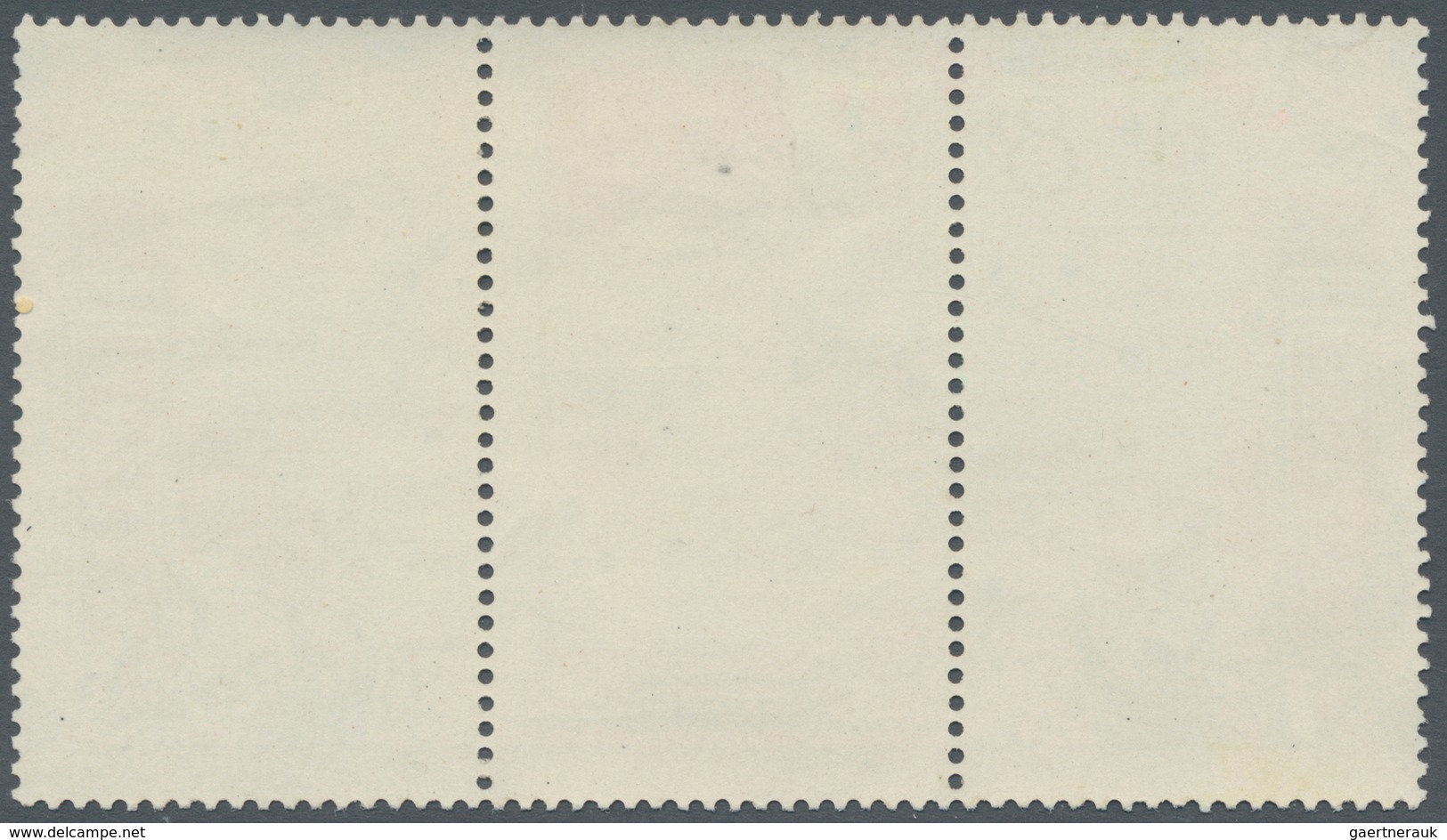 China - Volksrepublik: 1964, 15th Anniversary, Strip Of 3 Non-fold, Mint Never Hinged, Pos. 1 Tiny T - Other & Unclassified