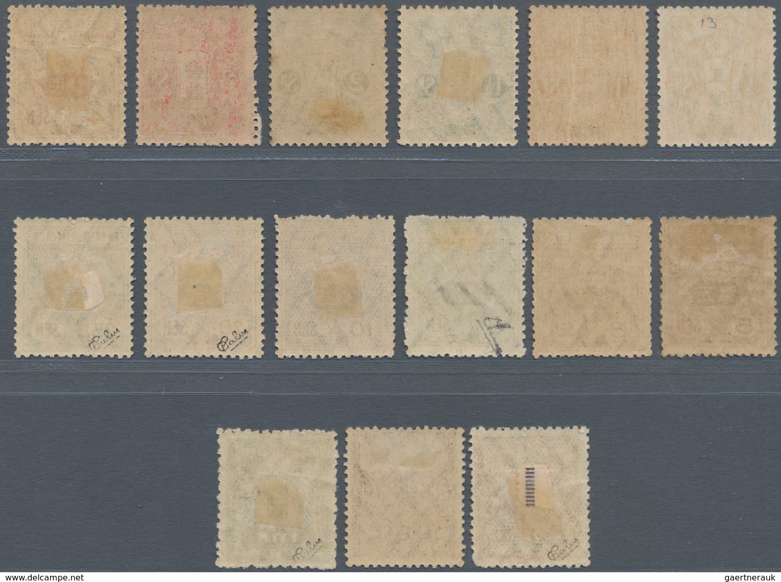 Japanische Post In China: 1914/19, Tazawa Watermarked Granit Paper Set 1/2 S.-1 Y. Inc. The 1919 Sup - 1943-45 Shanghai & Nanjing