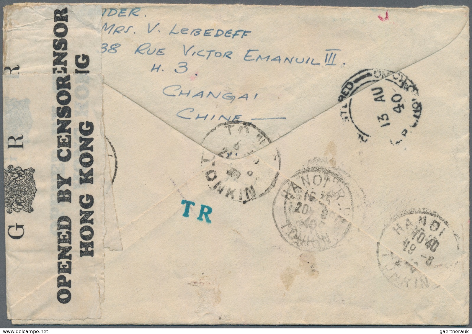 Japanische Besetzung  WK II - China - Zentralchina / Central China: 1940, $4.90 Franking Tied "SHANG - 1943-45 Shanghai & Nanjing