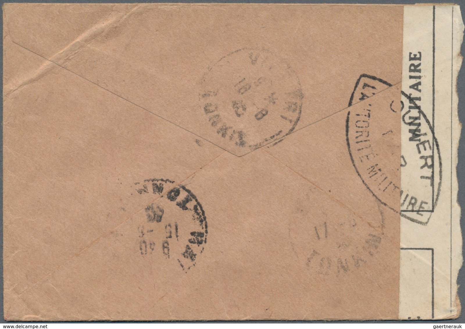 Japanische Besetzung  WK II - China - Zentralchina / Central China: 1940, Small Size Censored Cover - 1943-45 Shanghai & Nanjing