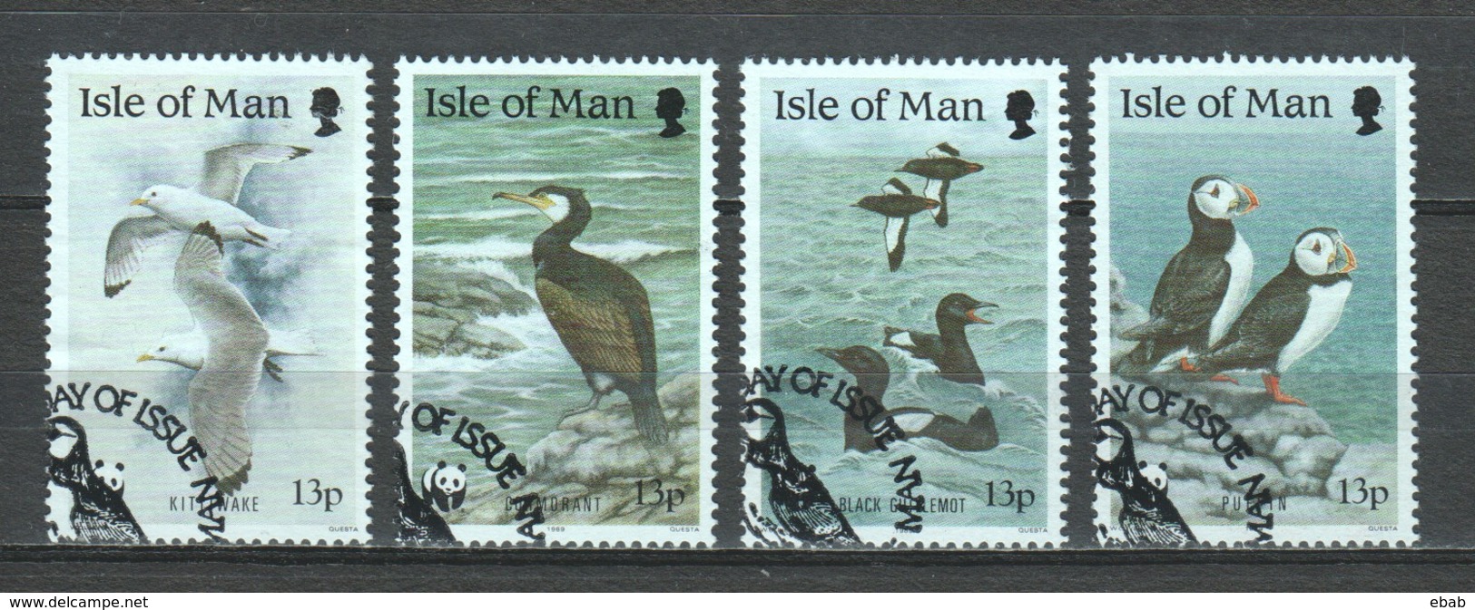 Isle Of Man 1989 Mi 408-411 WWF BIRDS - Used Stamps