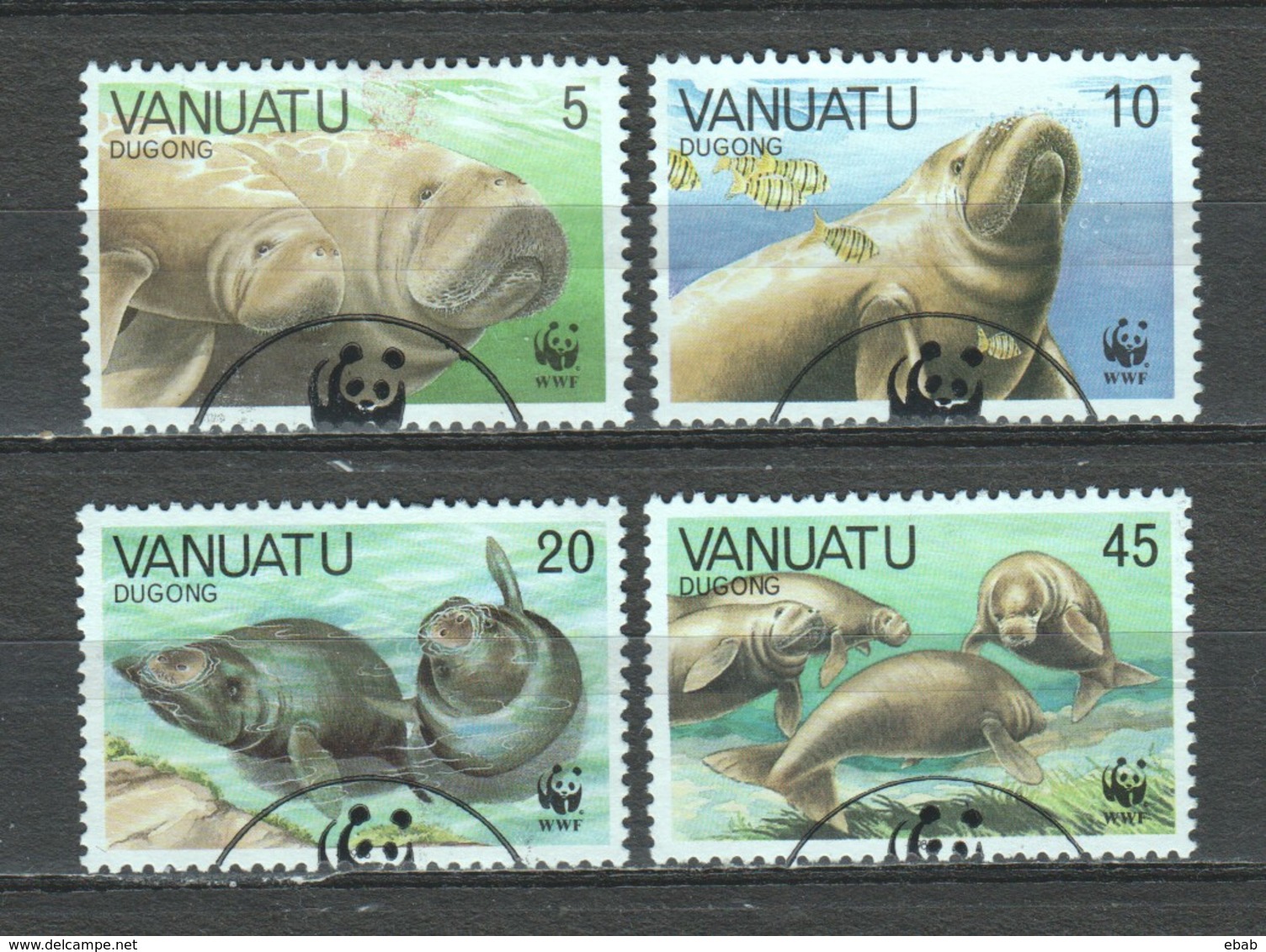 Vanuatu 1988 Mi 782-785 WWF DUGONG - Gebruikt