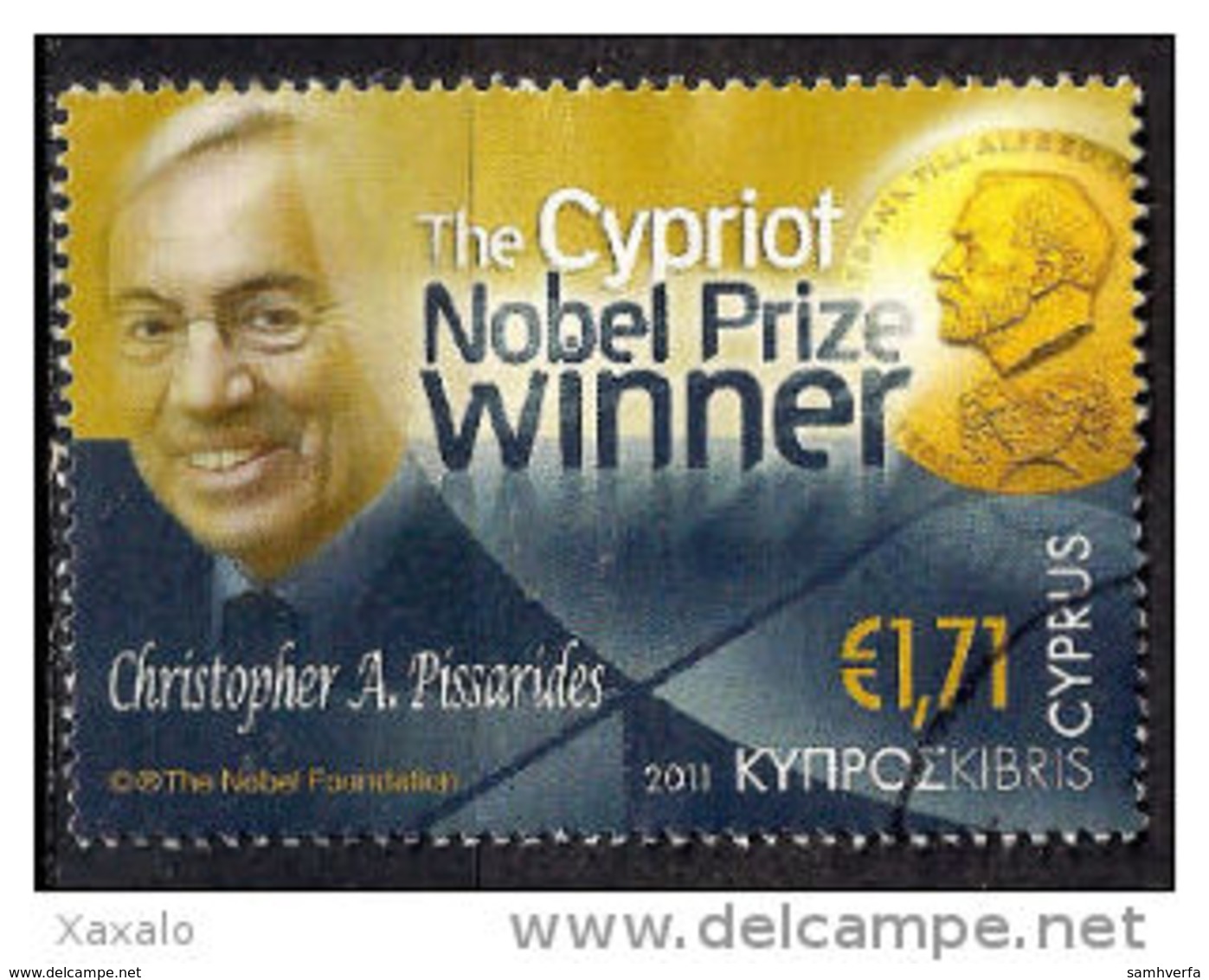 Cyprus 2011 - Christopher Pissarides - The Cypriot Nobel Prize Winner - Usados