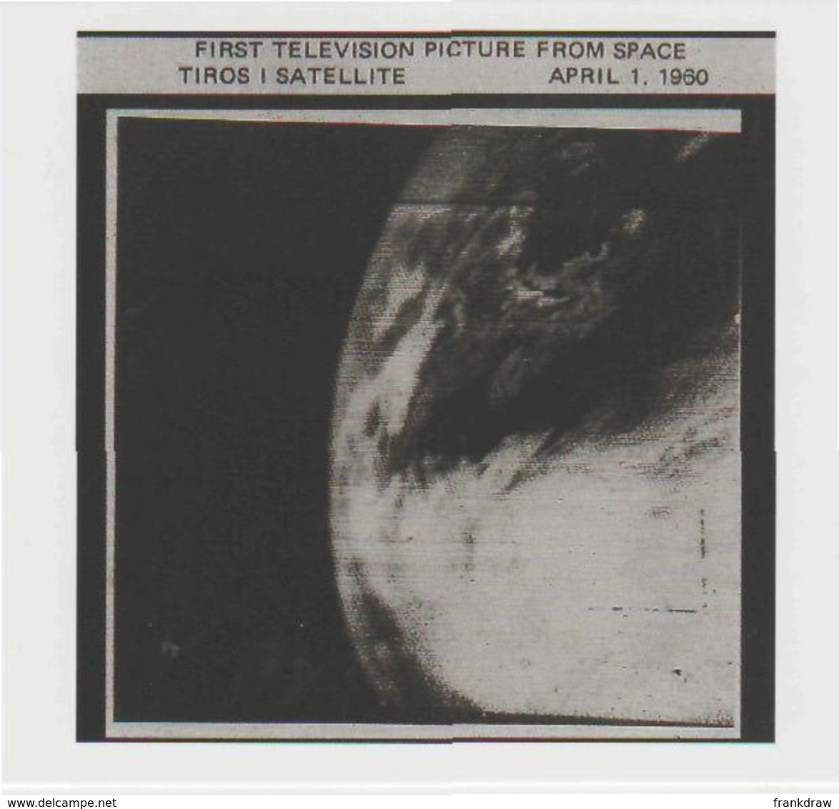 Postcard - The Night Sky - First T.V. Picture From Space April 1st 1960 - Unused New - Unclassified