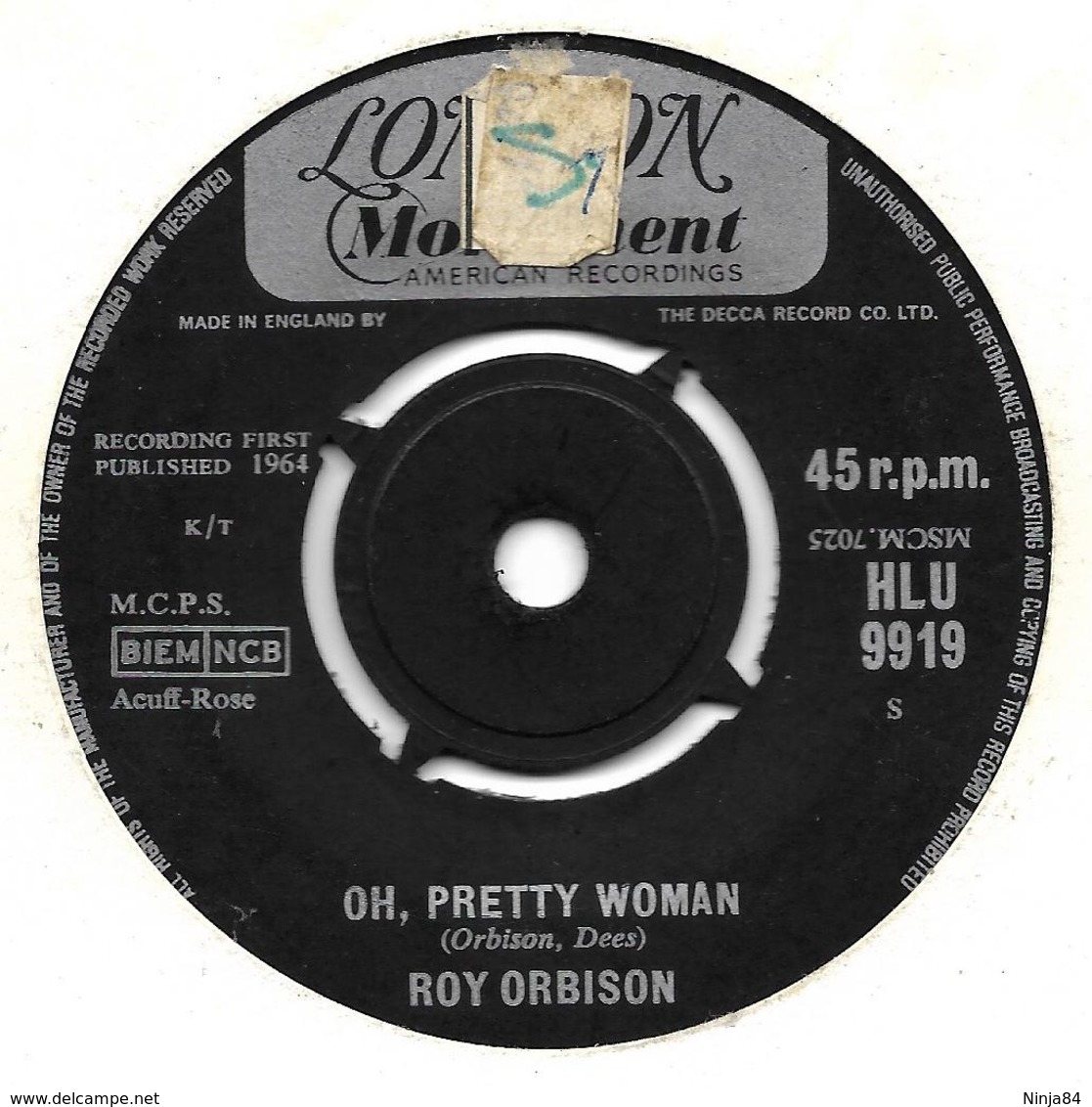 Roy Orbison ‎  "  Oh, Pretty Woman  " - Other & Unclassified