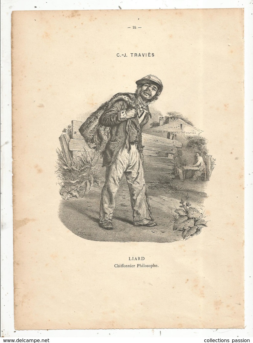 Gravure D’après Un Dessin Issue D'un Ouvrage , De C. J. TRAVIES, 2 Gravures,2 Scans, Recto Verso,frais Fr 1.55 E - Estampes & Gravures