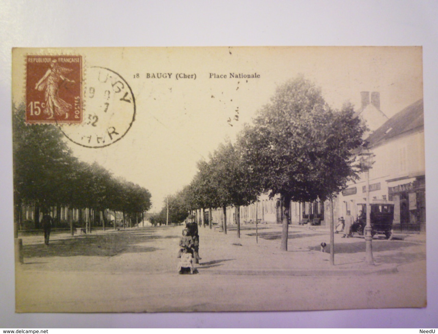 BAUGY  (Cher)  :  PLACE  NATIONALE   1932   XXXX - Baugy