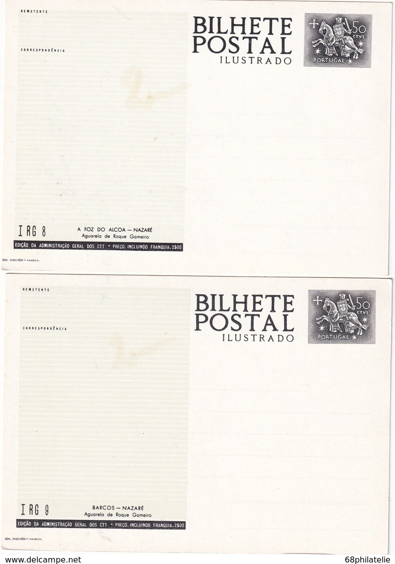 PORTUGAL   ENTIER POSTAL/GANZSACHE/POSTAL STATIONERY LOT DE 4 CARTES ILLUSTREES - Postal Stationery