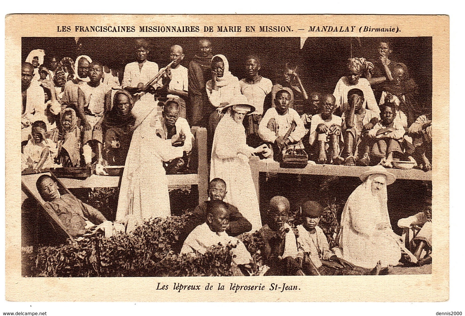 MANDALAY - Les Lépreux De La Léproserie St-Jean - Les Franciscaines Missionnaires De Marie En Mission - Myanmar (Burma)