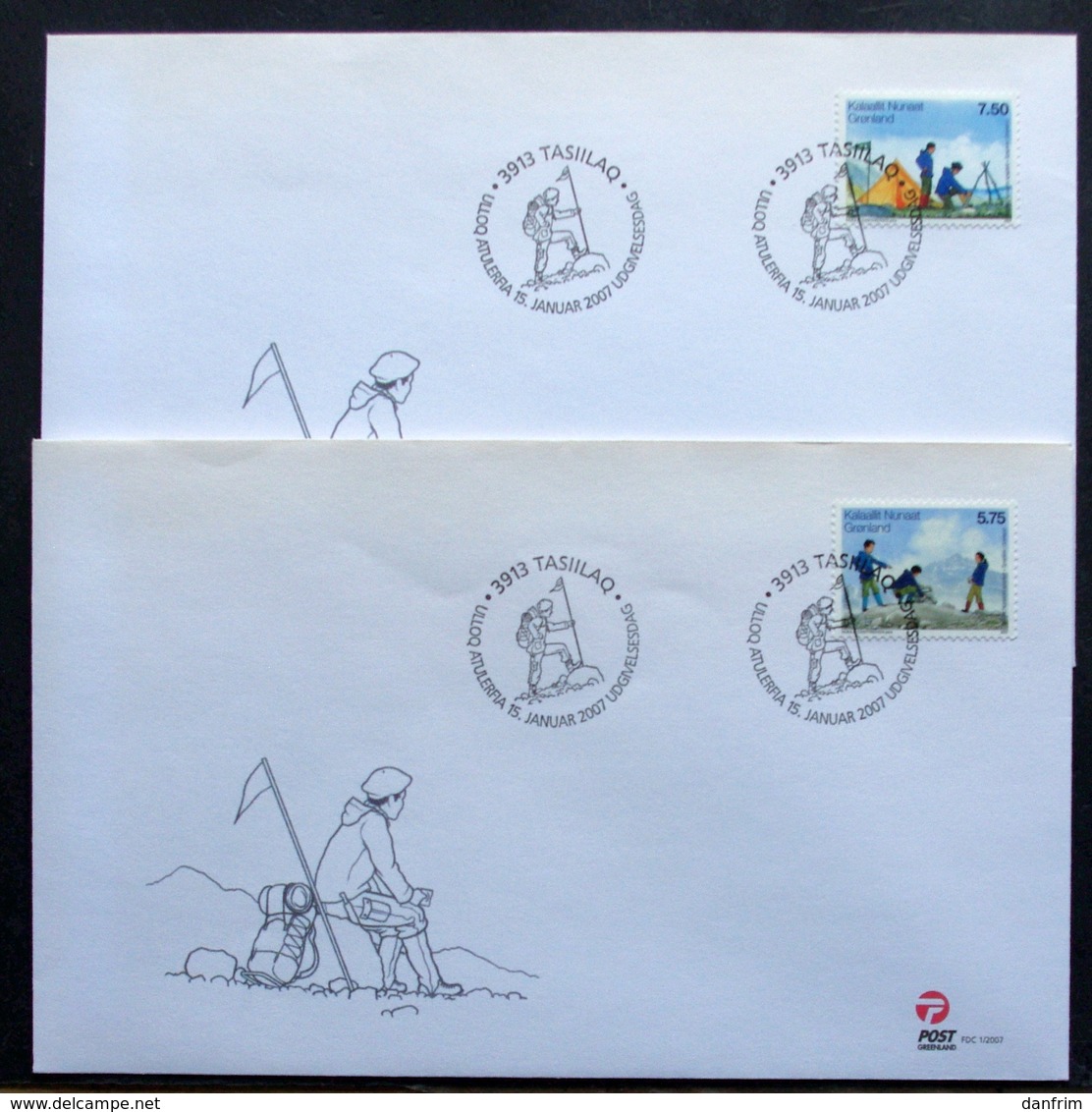 GREENLAND 2007  EUROPA / CEPT   Minr.480-81 + CARDS      FDC   ( Lot 6628 ) - FDC