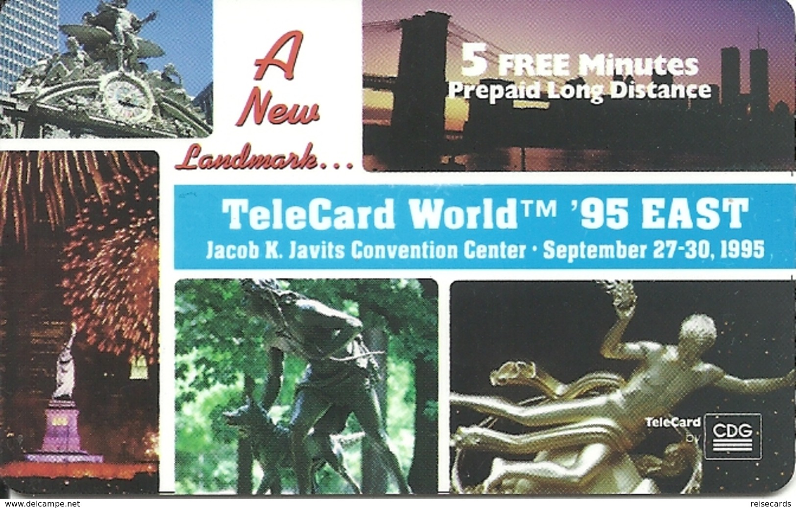 USA: Communications Design Group - TeleCard World '95 Exposition New York. - Sonstige & Ohne Zuordnung
