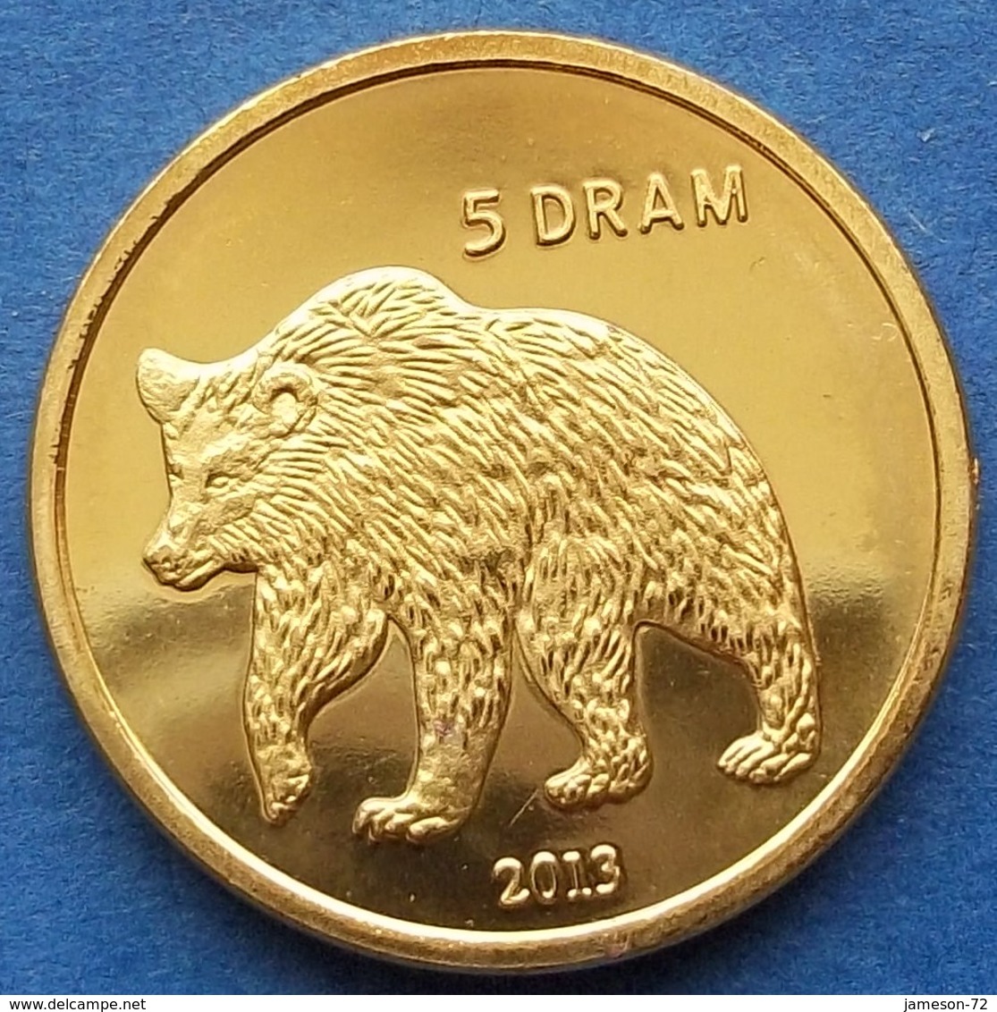 NAGORNO-KARABAKH - 5 Drams 2013 "bear" KM# 32 Republic (1992) - Edelweiss Coins - Nagorno-Karabakh