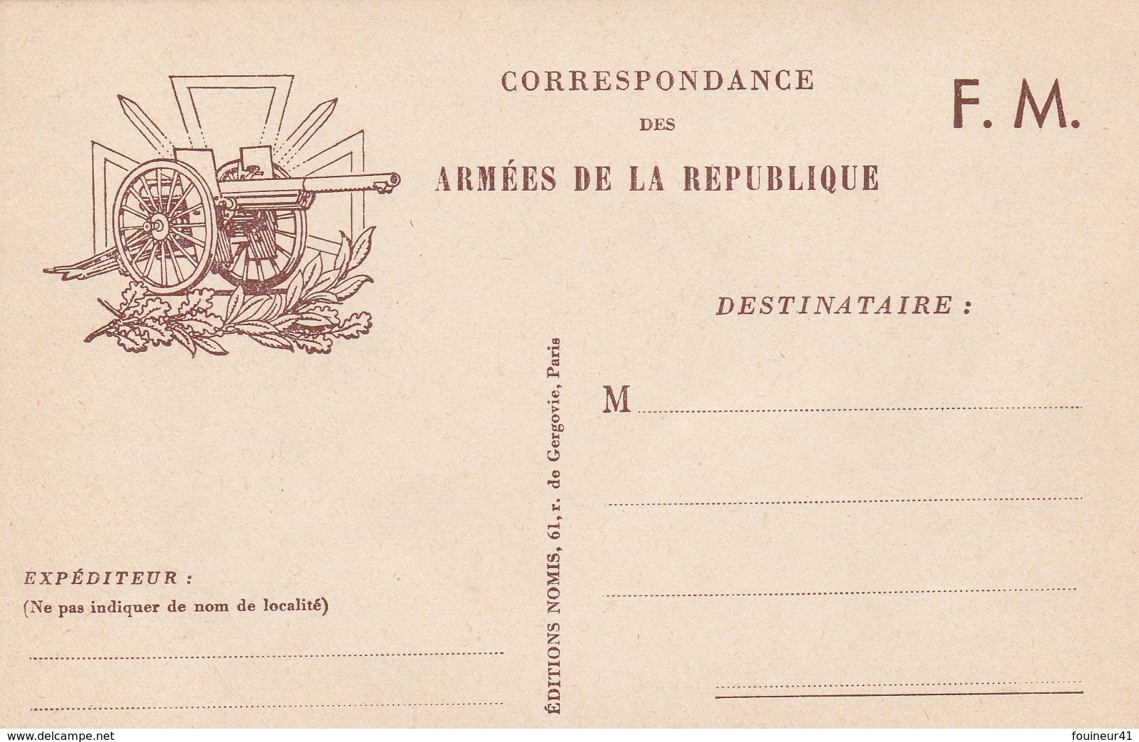 Correspondance Des Armées De La République - Franchise Militaire - Guerre 1939-45