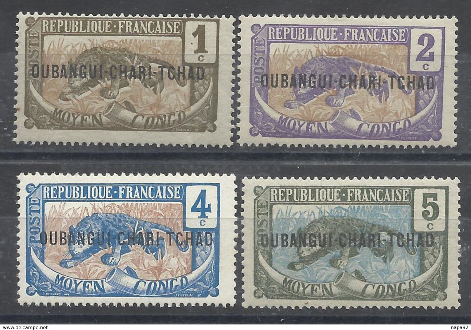 OUBANGUI-CHARI 1915 YT 1/4** SANS CHARNIERE NI TRACE - Nuevos