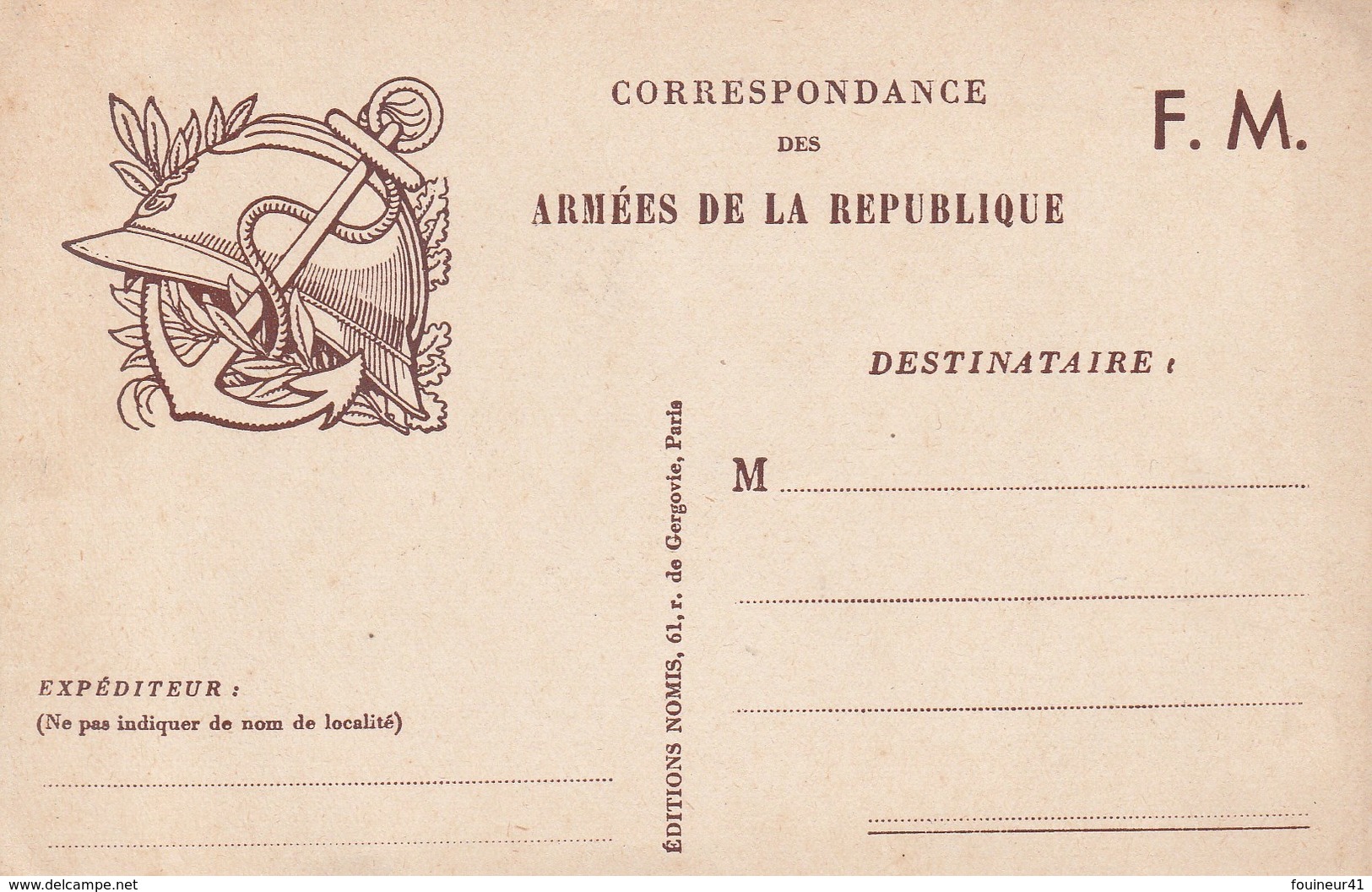 Correspondance Des Armées De La République - Franchise Militaire - Guerre 1939-45