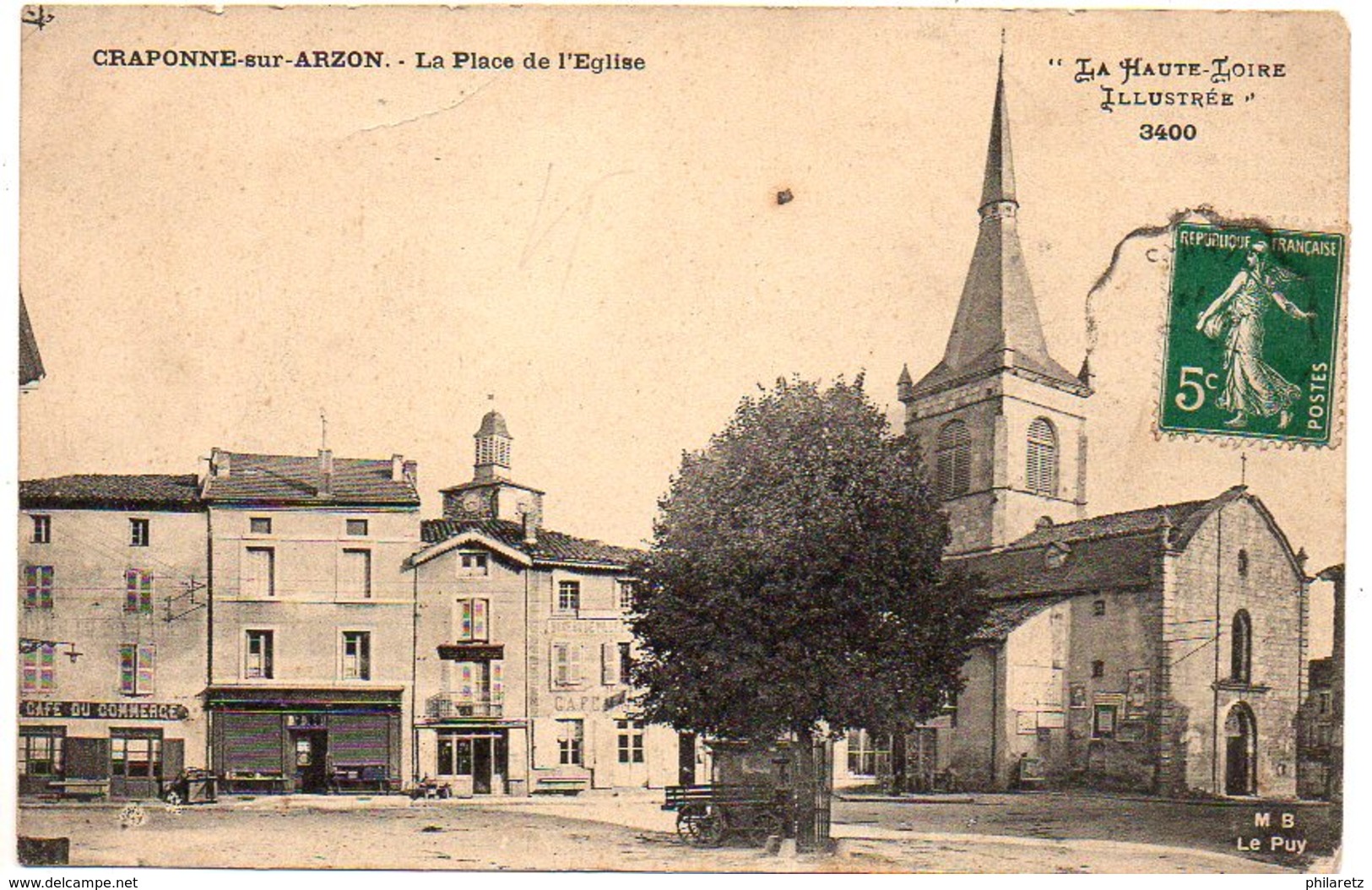Craponne Sur Arzon : La Place De L'église - Craponne Sur Arzon