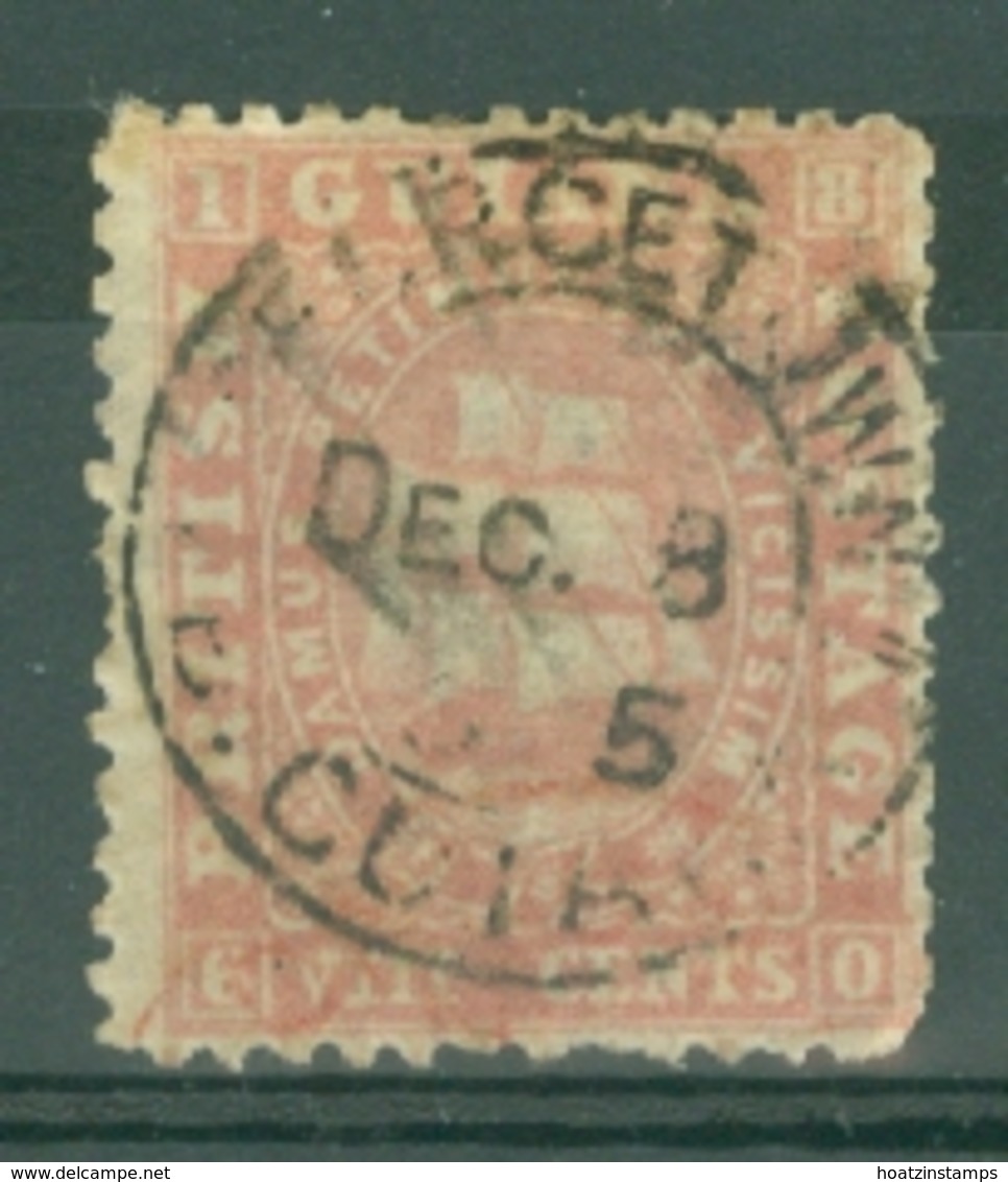 British Guiana: 1862/65   Ship   SG62   8c  Pink  [Perf: 12½-13]   Used - British Guiana (...-1966)