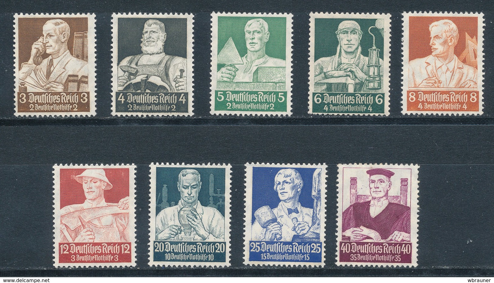 Deutsches Reich 556/64 * Ungebraucht Mi. 100,- - Ungebraucht