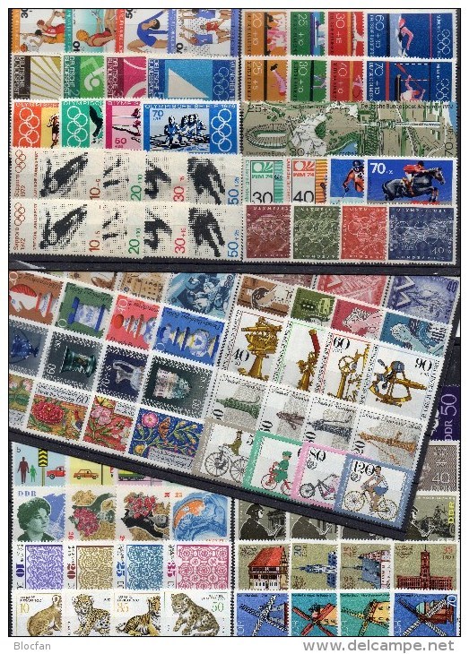 Deutschland 30 Sets DDR/Berlin/BRD ** 122€ Sport Olympiade Apostel Porzellan Kunst Windmühlen Zoo Army Lot Germany - Vrac (max 999 Timbres)